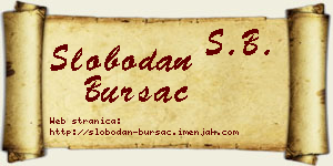 Slobodan Bursać vizit kartica